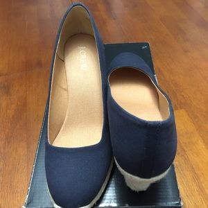 J.Crew Canvas Espadrille Wedges